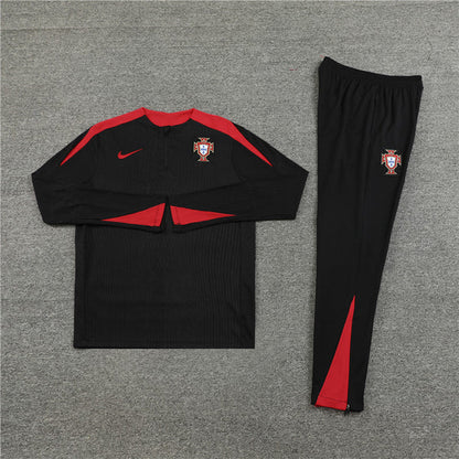PORTUGAL BLACK AND RED TRACKSUIT