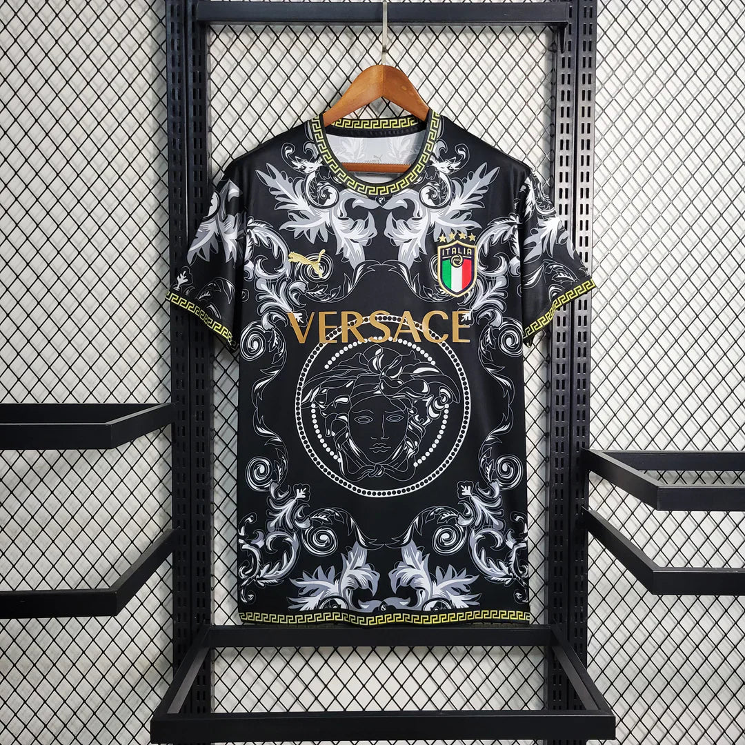 ITALY 2023 CONCEPT VERSACE BLACK HOME SHIRT