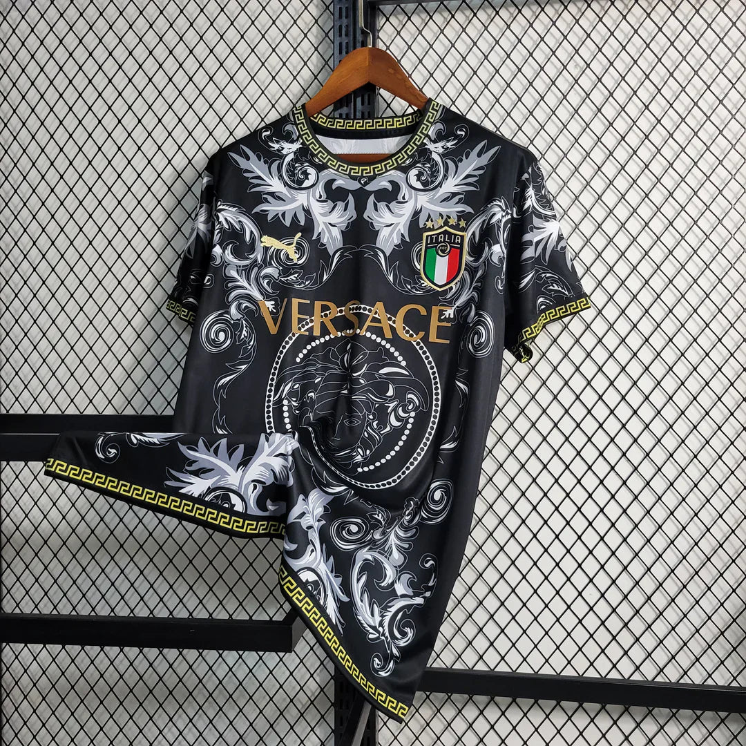 ITALY 2023 CONCEPT VERSACE BLACK HOME SHIRT