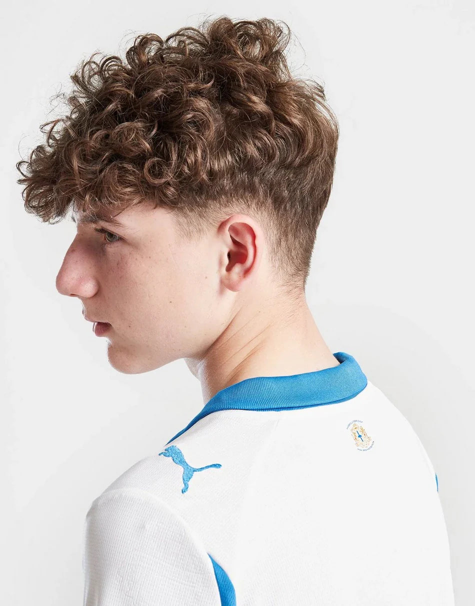 PUMA OLYMPIQUE MARSEILLE 2025/26 HOME SHIRT JUNIOR