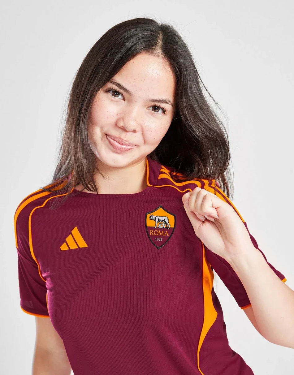 ADIDAS AS ROMA 2025/26 HOME SHIRT JUNIOR